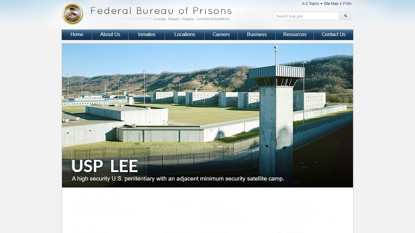 USP Lee - Federal Bureau of Prisons