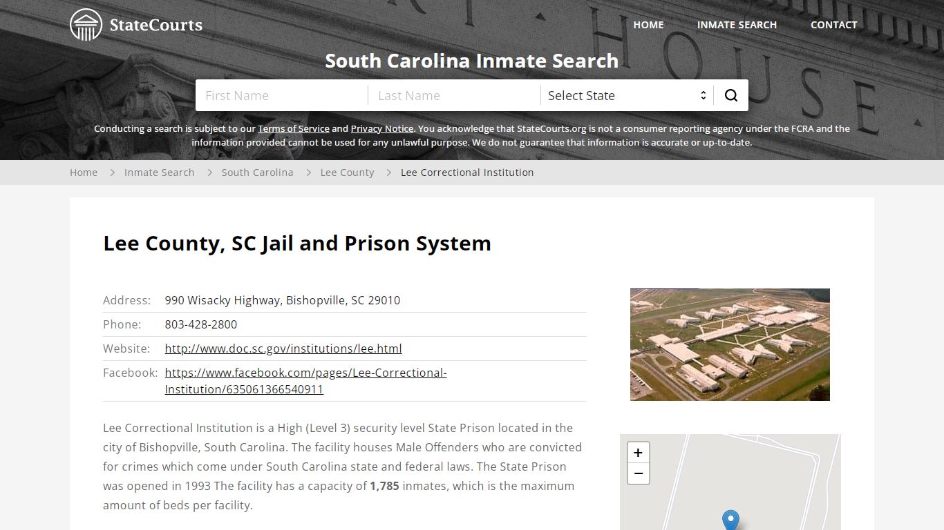 Lee County, SC Jail and Prison System - State Courts
